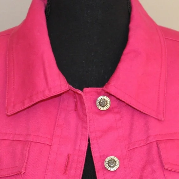 Westbound Pink 3/4 Sleeve Jean Jacket - Picture 6 of 6